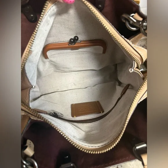 Coach Rouge 30 Tea Rose Tan Leather Bag - Picture 15 of 16